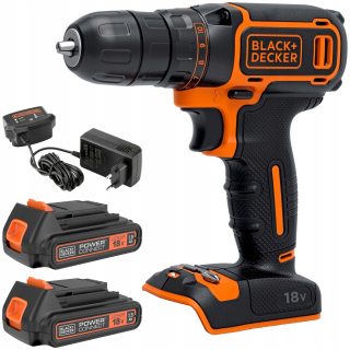 Skrutkovač Black+Decker, napájaný z batérie 18 V BDCDC18B-QW